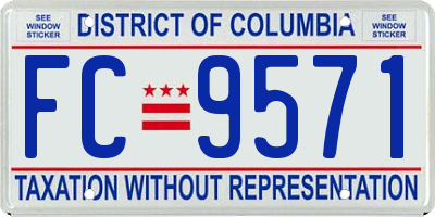 DC license plate FC9571