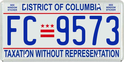 DC license plate FC9573