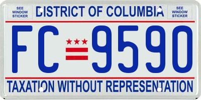 DC license plate FC9590