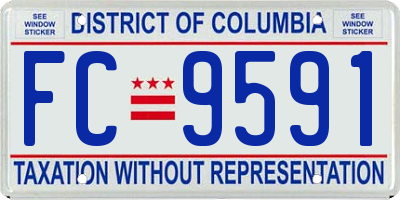 DC license plate FC9591