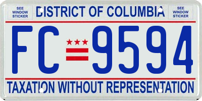 DC license plate FC9594