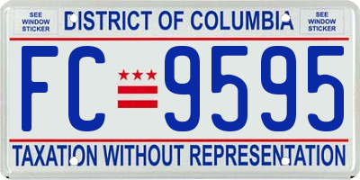 DC license plate FC9595