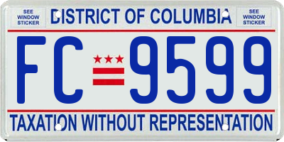 DC license plate FC9599