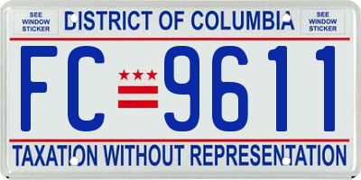 DC license plate FC9611