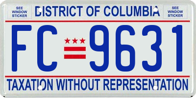 DC license plate FC9631