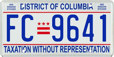 DC license plate FC9641