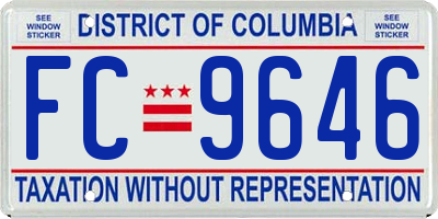 DC license plate FC9646