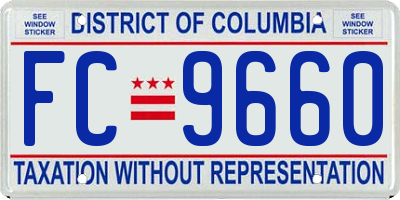 DC license plate FC9660