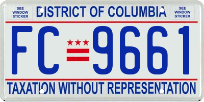 DC license plate FC9661