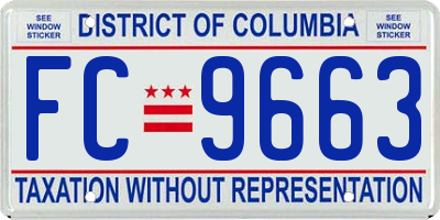 DC license plate FC9663