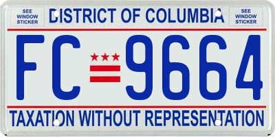 DC license plate FC9664