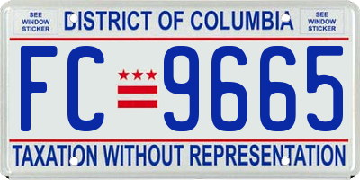 DC license plate FC9665