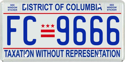 DC license plate FC9666