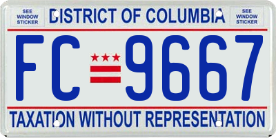 DC license plate FC9667