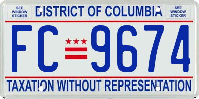 DC license plate FC9674