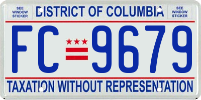 DC license plate FC9679