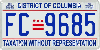 DC license plate FC9685