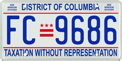 DC license plate FC9686