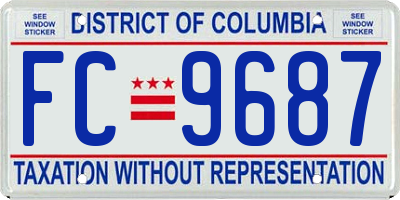 DC license plate FC9687