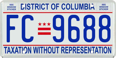 DC license plate FC9688