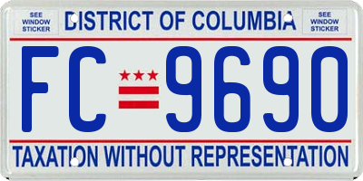 DC license plate FC9690