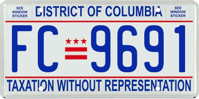 DC license plate FC9691