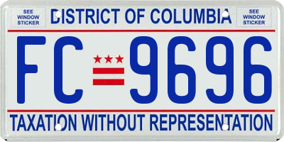 DC license plate FC9696