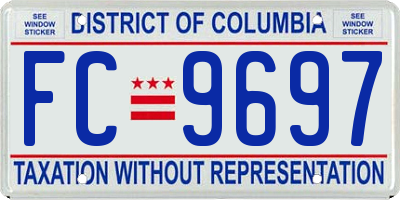 DC license plate FC9697