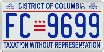 DC license plate FC9699