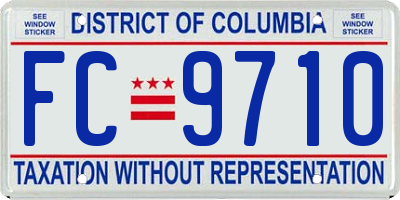 DC license plate FC9710