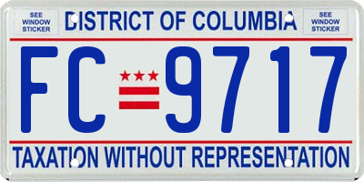 DC license plate FC9717