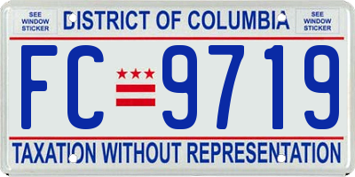 DC license plate FC9719