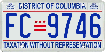 DC license plate FC9746