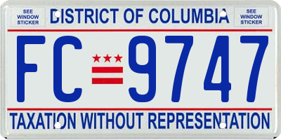 DC license plate FC9747