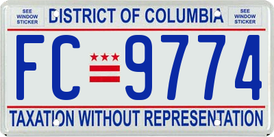 DC license plate FC9774