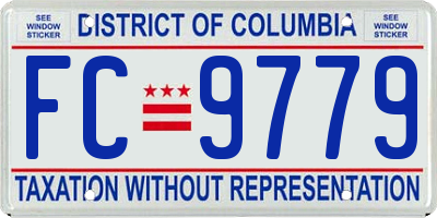 DC license plate FC9779