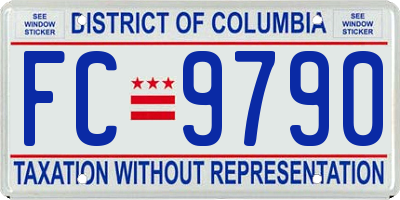 DC license plate FC9790