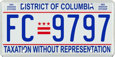 DC license plate FC9797