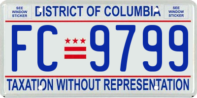 DC license plate FC9799