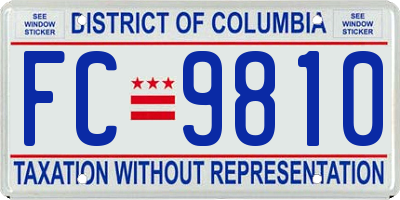 DC license plate FC9810