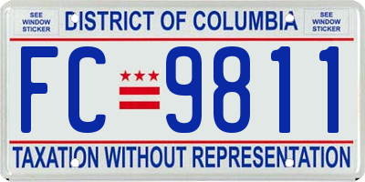 DC license plate FC9811