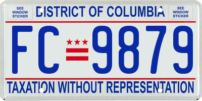 DC license plate FC9879