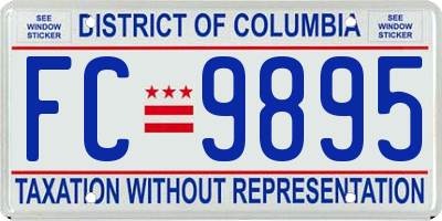 DC license plate FC9895