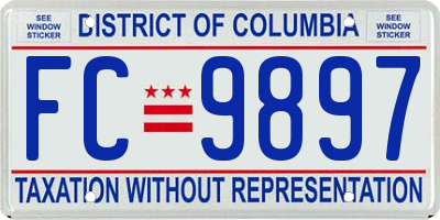 DC license plate FC9897