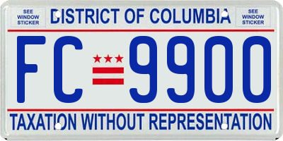 DC license plate FC9900