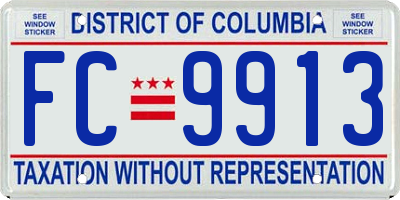 DC license plate FC9913