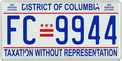 DC license plate FC9944