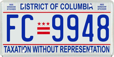 DC license plate FC9948