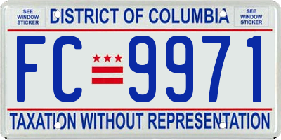 DC license plate FC9971