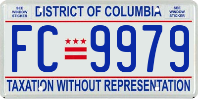 DC license plate FC9979